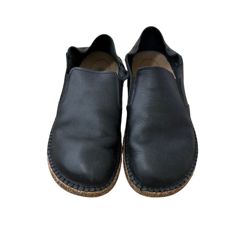 Birkenstock Callan Leather Slip On Shoes Cork footbed Size M9 W11 *heel wear*